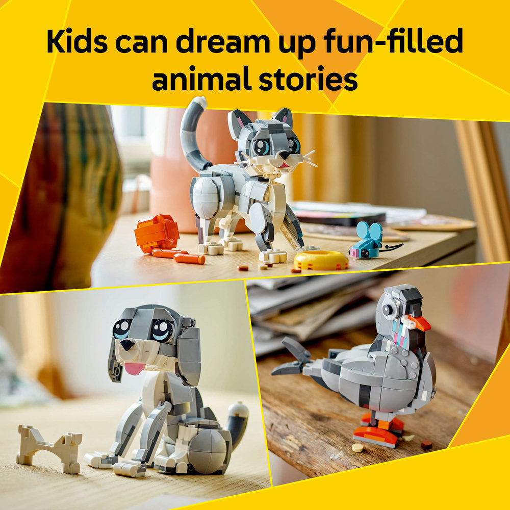 LEGO® Creator 3in1 Playful Cat Figure, Toy Animal Set 31163