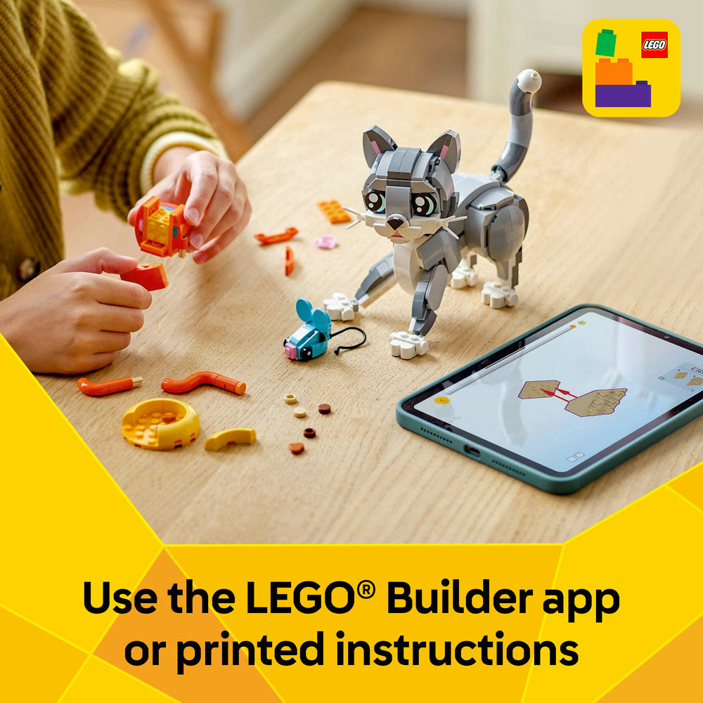 LEGO® Creator 3in1 Playful Cat Figure, Toy Animal Set 31163