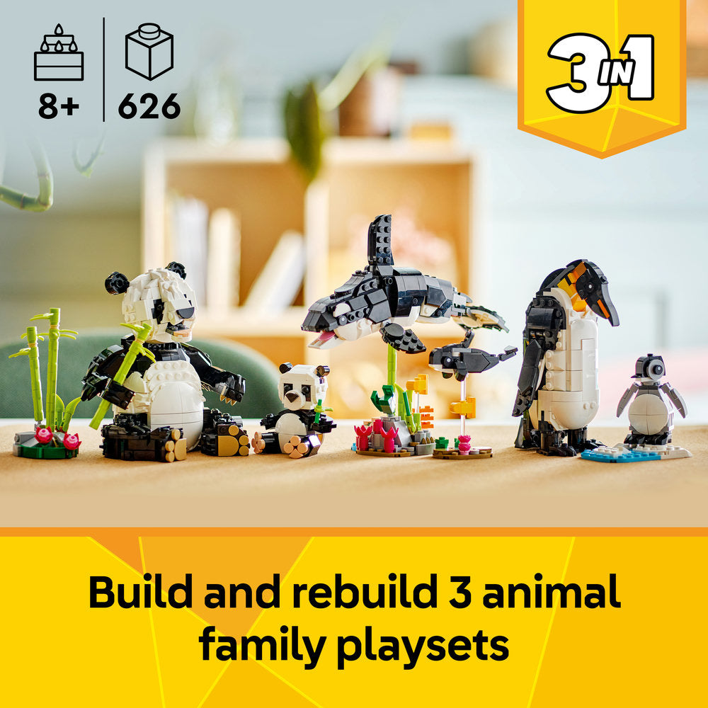 LEGO® Creator 3in1 Wild Animals: Panda Family Toy Set 31165