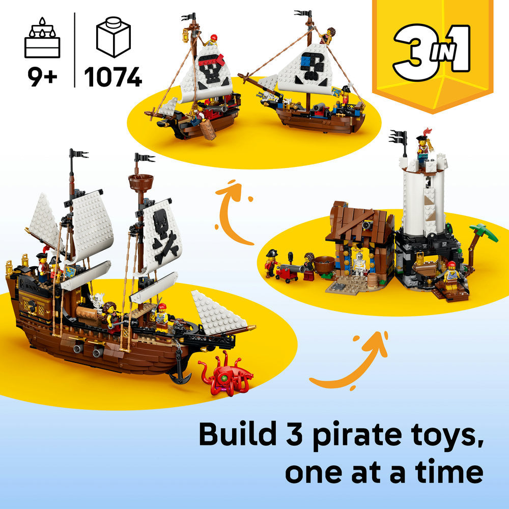 LEGO® Creator 3 in 1 Iconic Pirate Ship Toy 31387