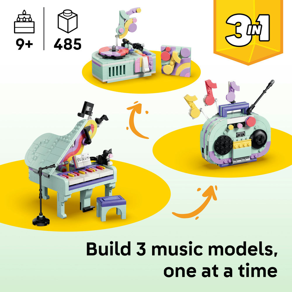 LEGO® Creator 3 in 1 Music Decor Piano with Cat 31392