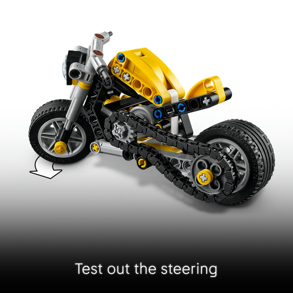 LEGO® Technic Yellow Motorcycle Toy Building Set 42225
