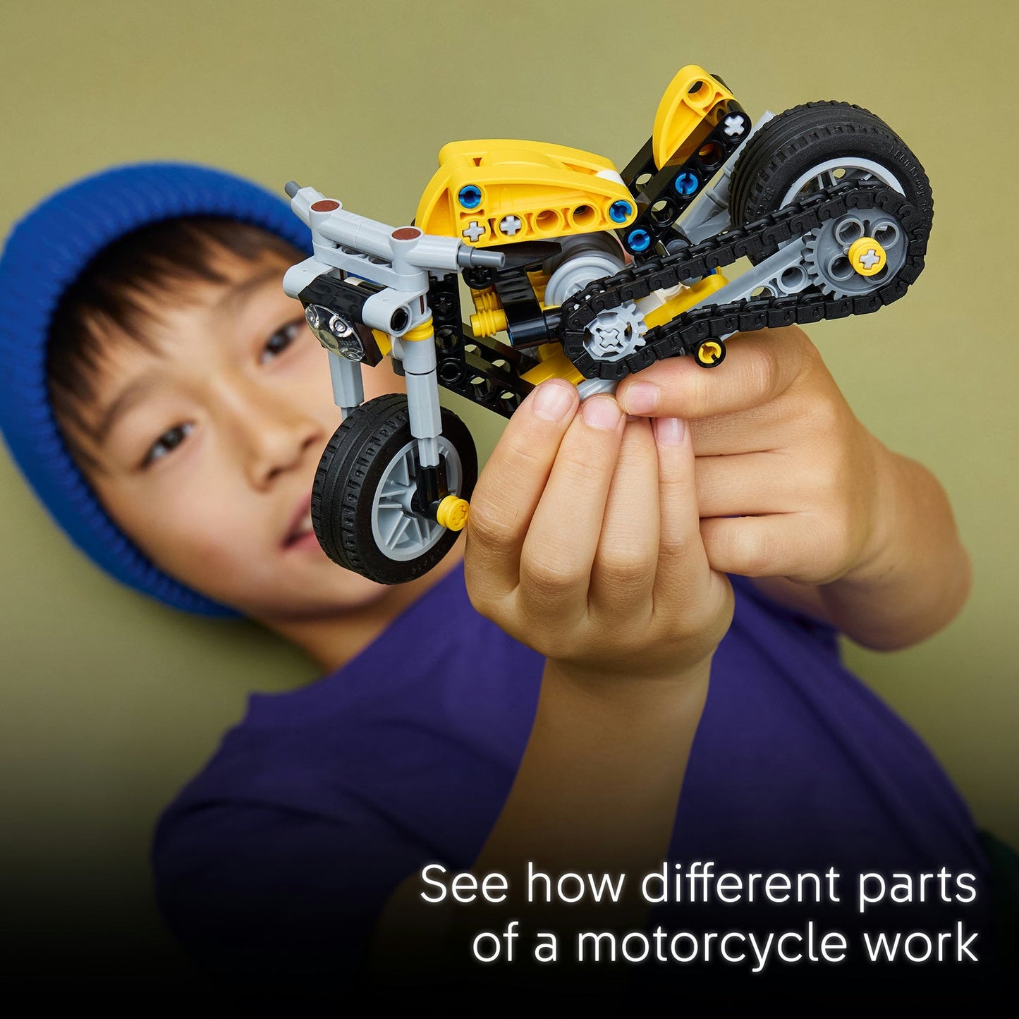 LEGO® Technic Yellow Motorcycle Toy Building Set 42225