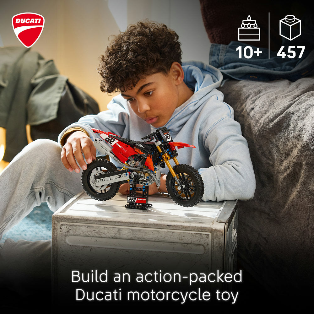 LEGO® Technic™ Ducati Desmo450 MX Factory Motorcycle 42238