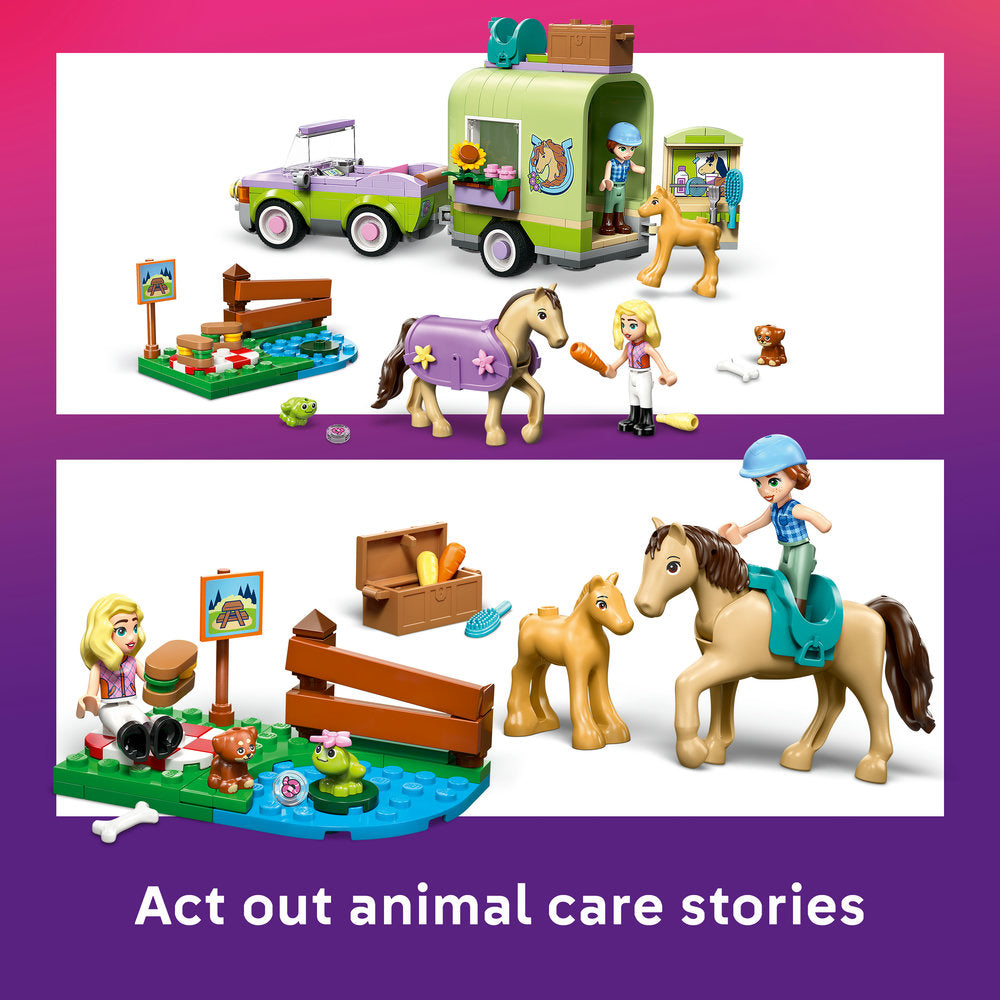 LEGO® Friends Horse & Baby Foal Trailer Building Toy Set 42695