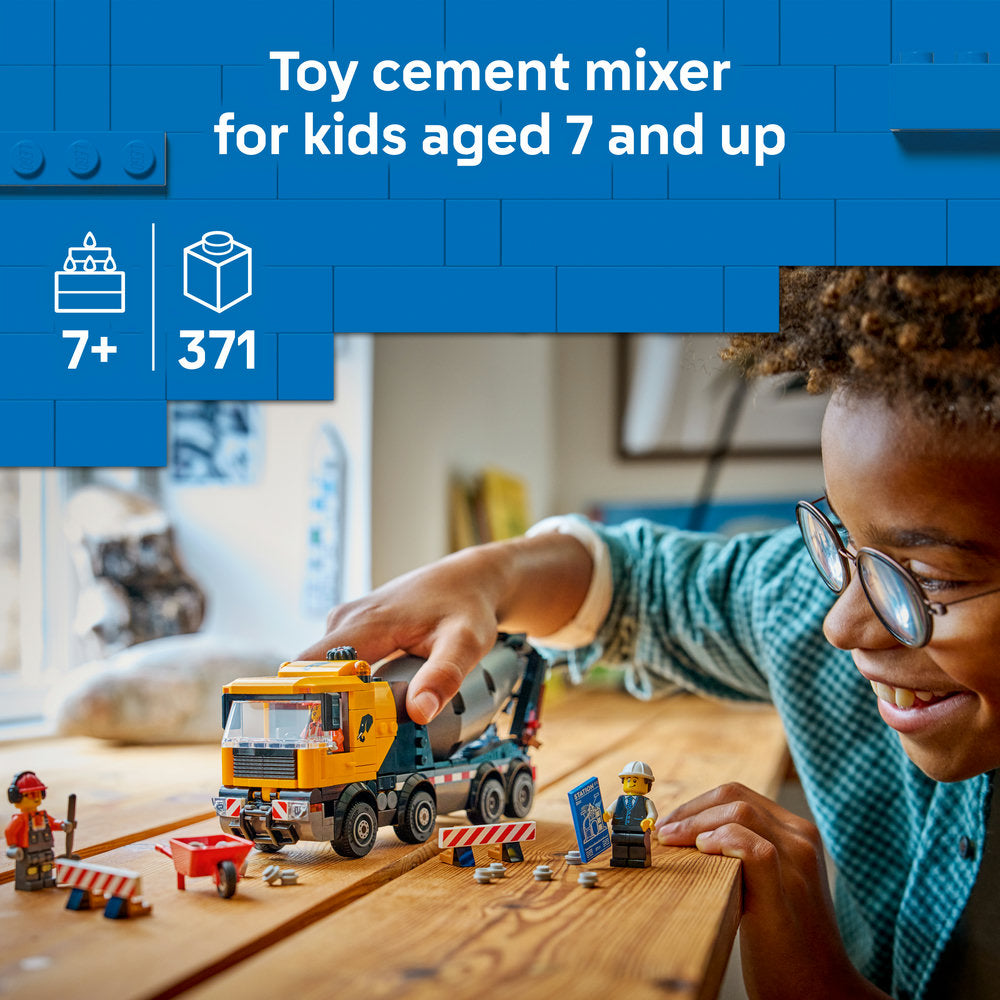 LEGO® City Cement Mixer Construction Toy for Kids 60478