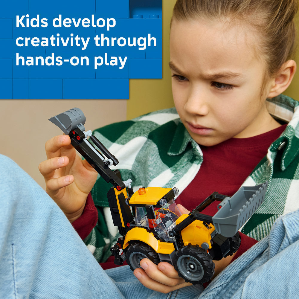LEGO® City Yellow Backhoe Loader - Construction Toy 60480
