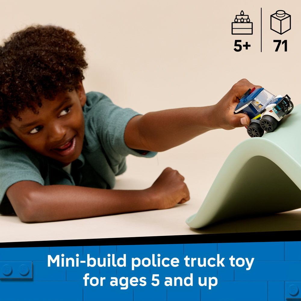 LEGO® City Rides – Police Truck Toy Building Set 60481