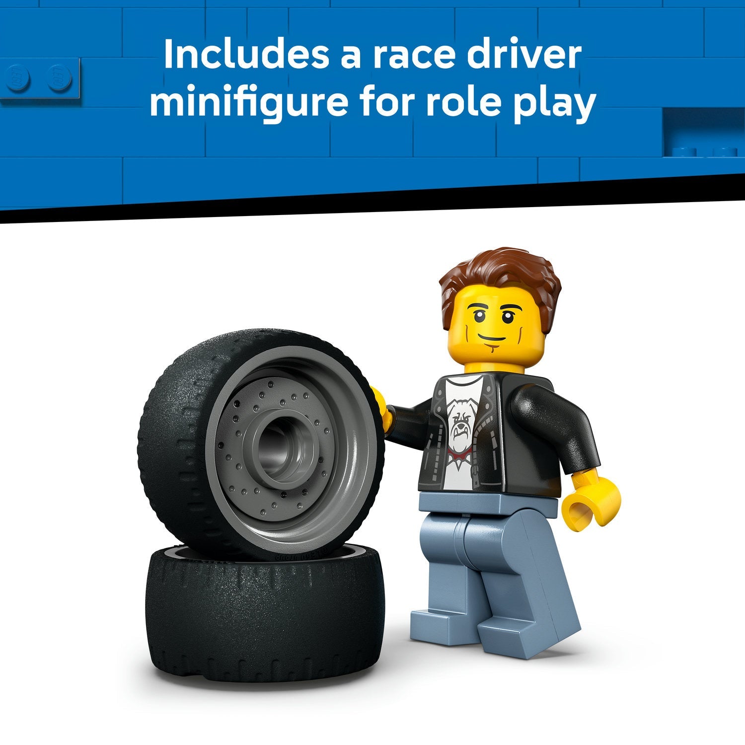 LEGO® City Hot Rod Race Car Building Toy and Minifigure 60485