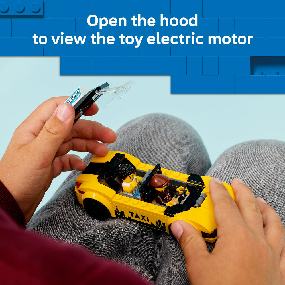 LEGO® City Yellow Taxi - Model Car Kit with 2 Minifigures 60487