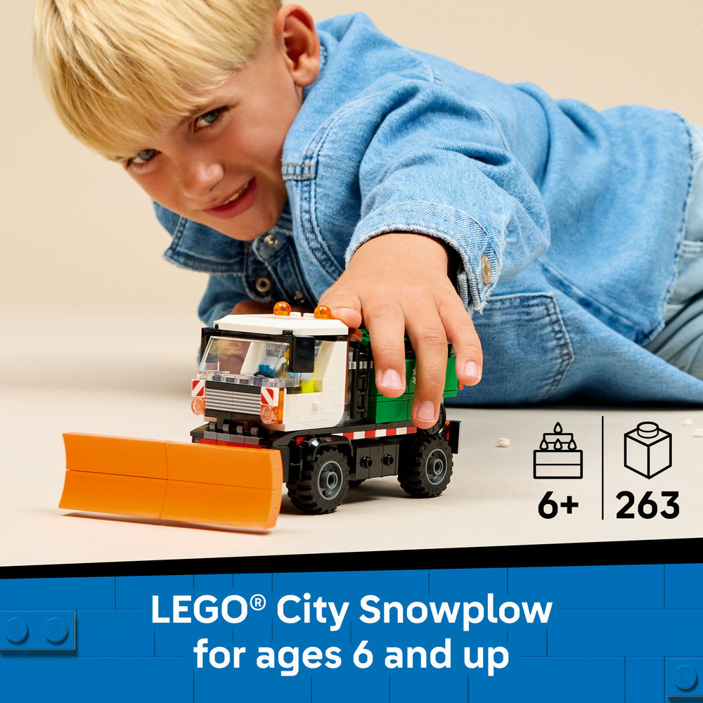 LEGO® City Snowplough Truck Toy Vehicle with Minifigure 60490
