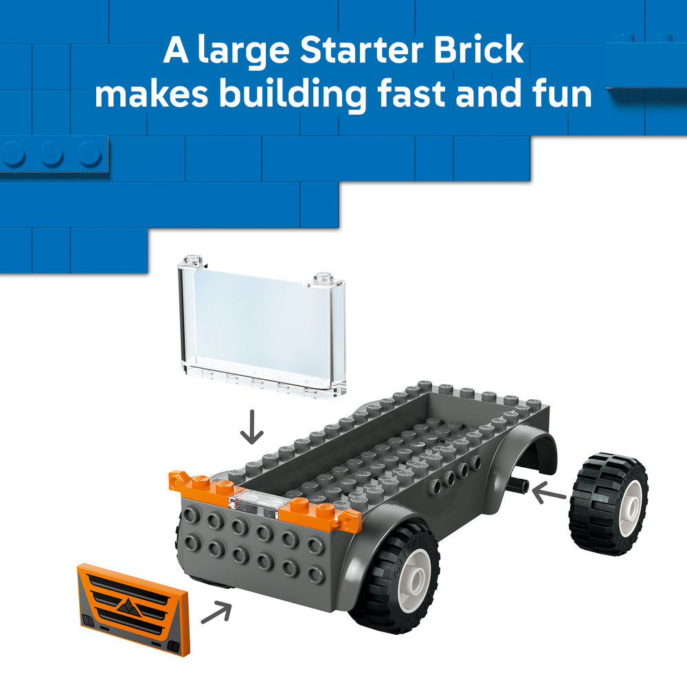 LEGO® City Motorcycle Transporter Toy and 2 Minifigures 60491