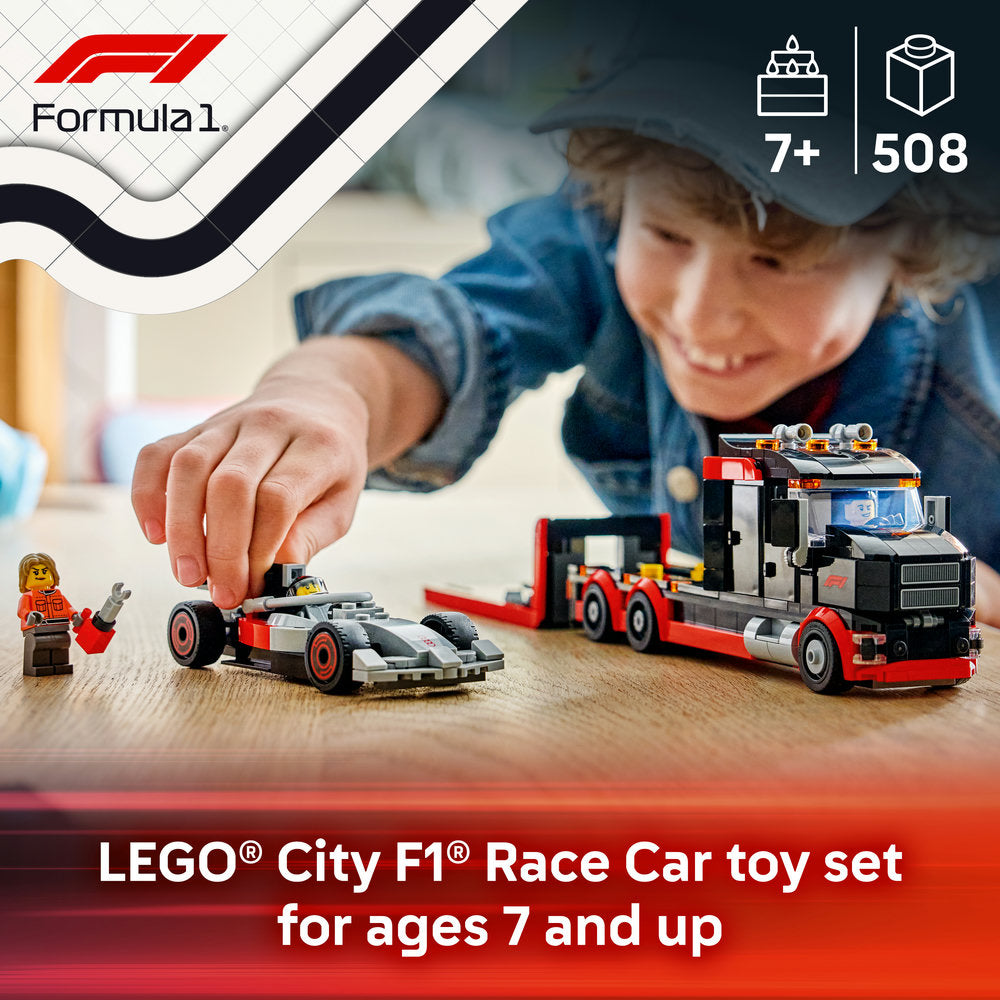 LEGO® City F1® Display Truck with Audi F1® Race Car Toy 60493