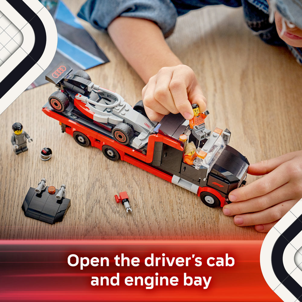 LEGO® City F1® Display Truck with Audi F1® Race Car Toy 60493