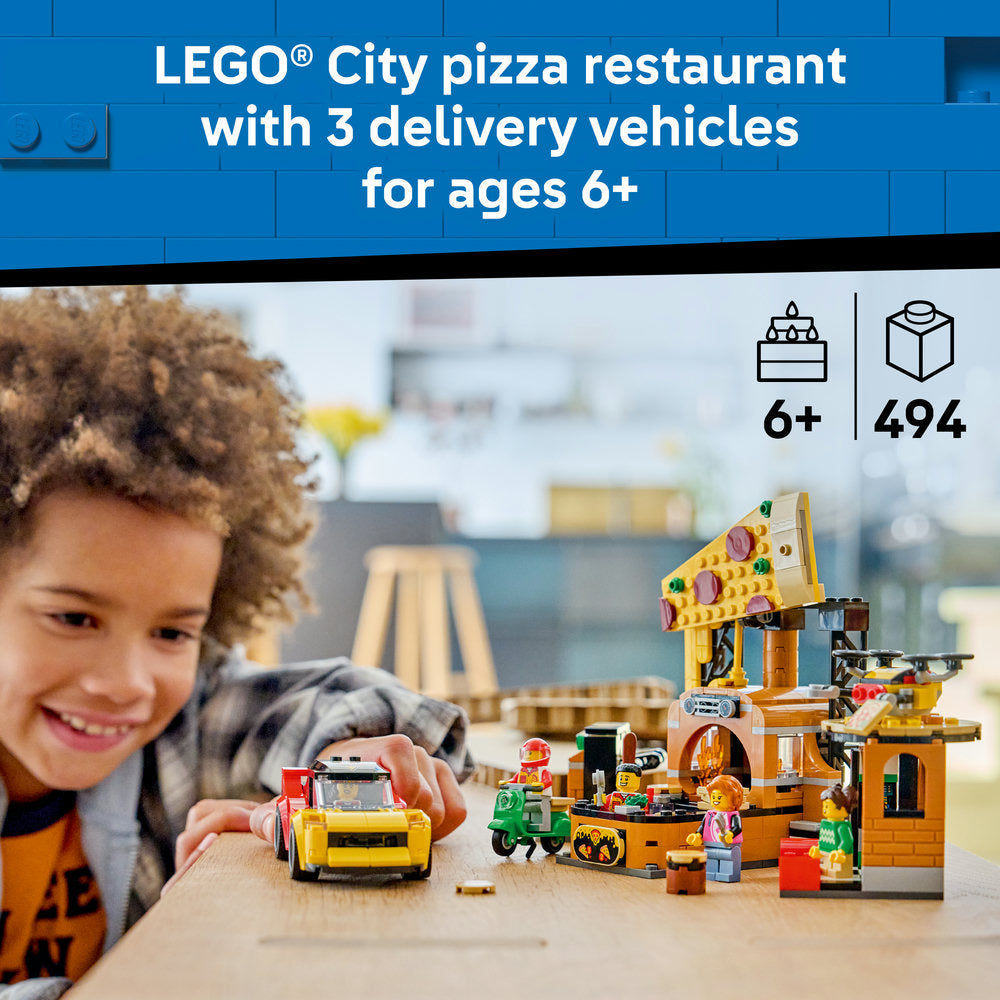 LEGO® City Pizza Delivery Experience with Vehicles 60496