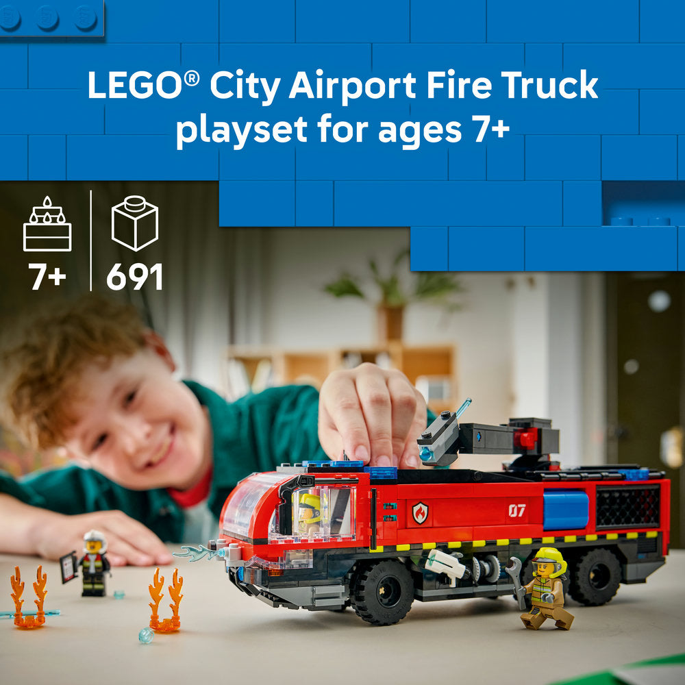 LEGO® City Airport Fire Engine - Toy Truck Building Set 60499