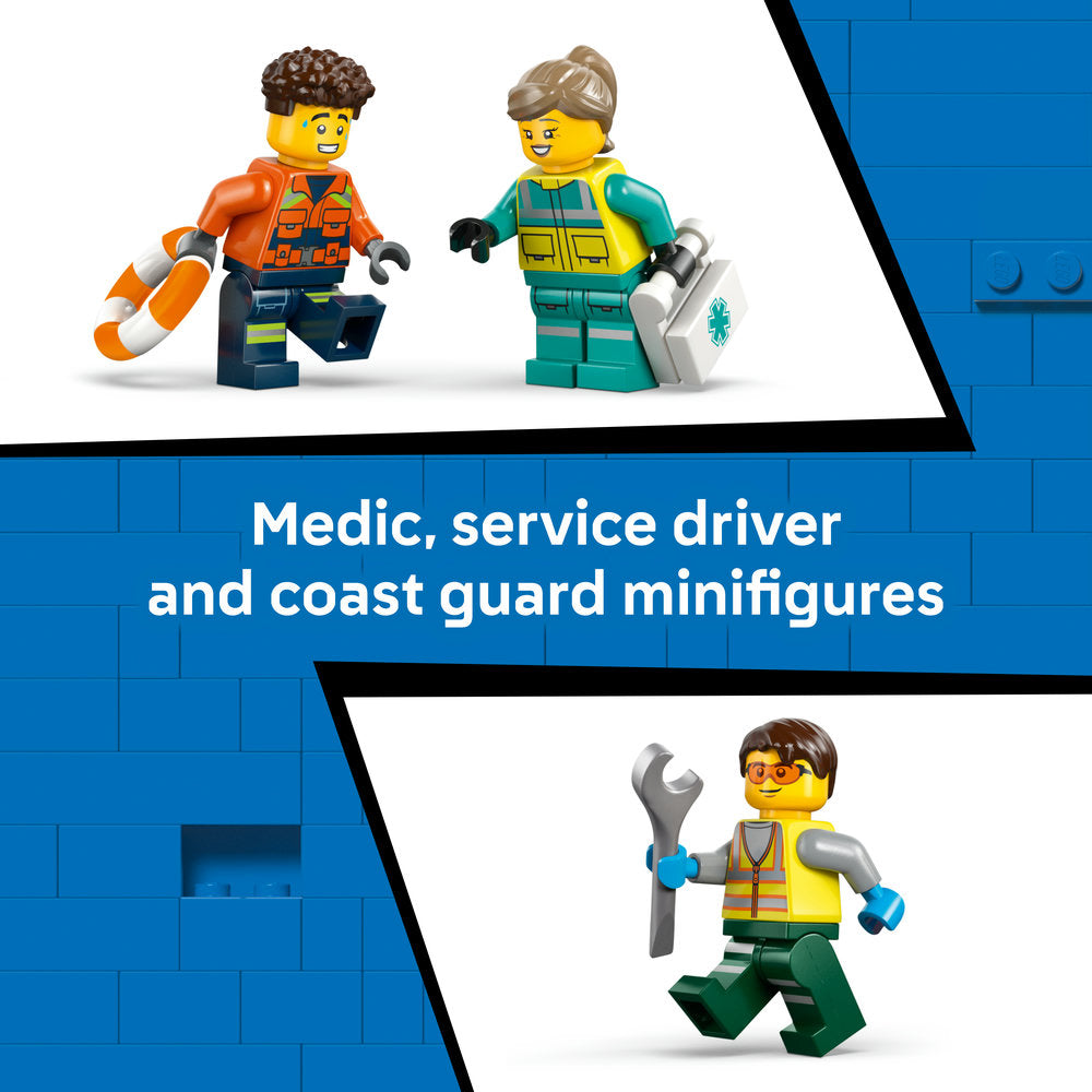 LEGO® City Airplane, Service Truck & Hovercraft Remix 60505