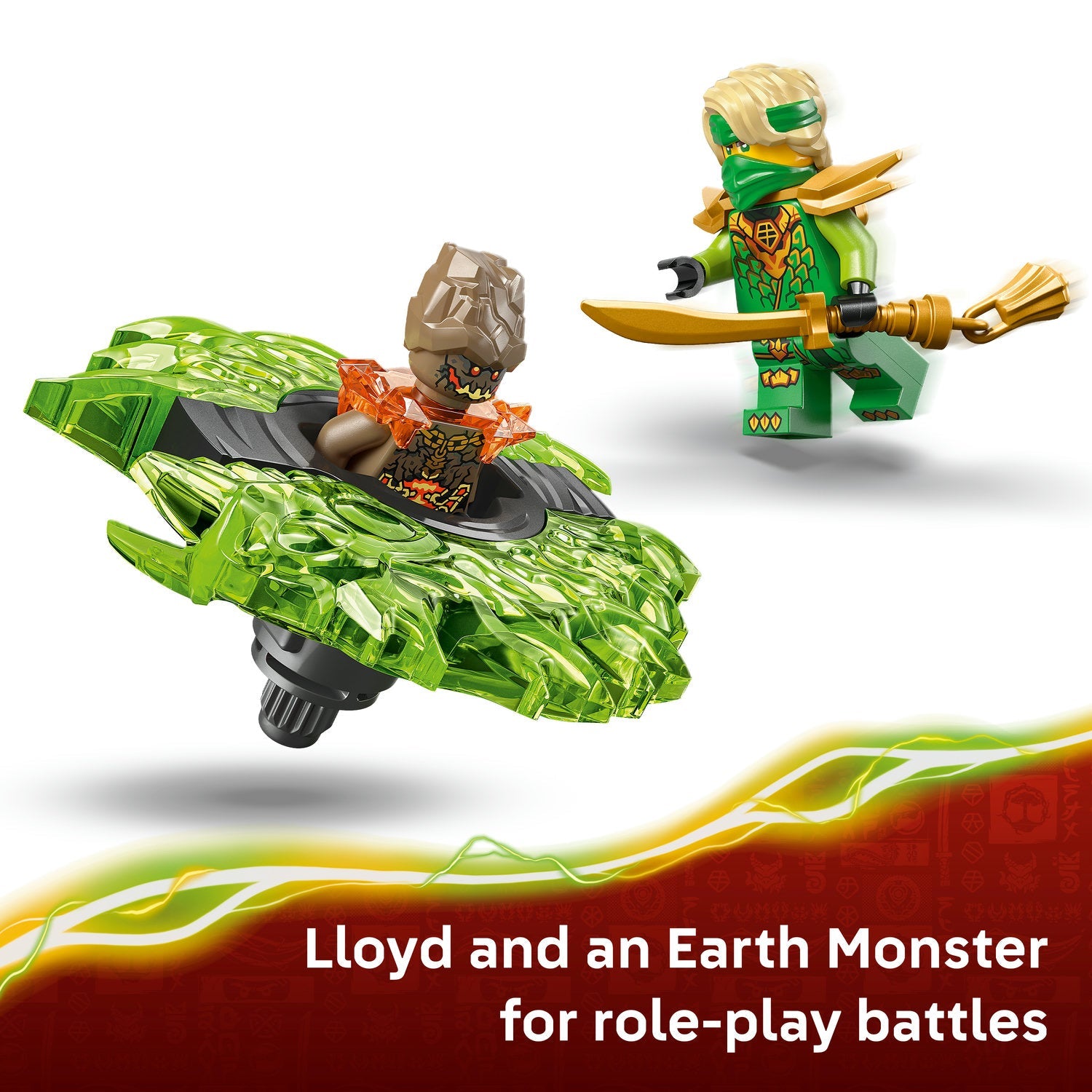 LEGO® NINJAGO® Lloyd vs. Earth Monster Spinner Battle Toy 71850