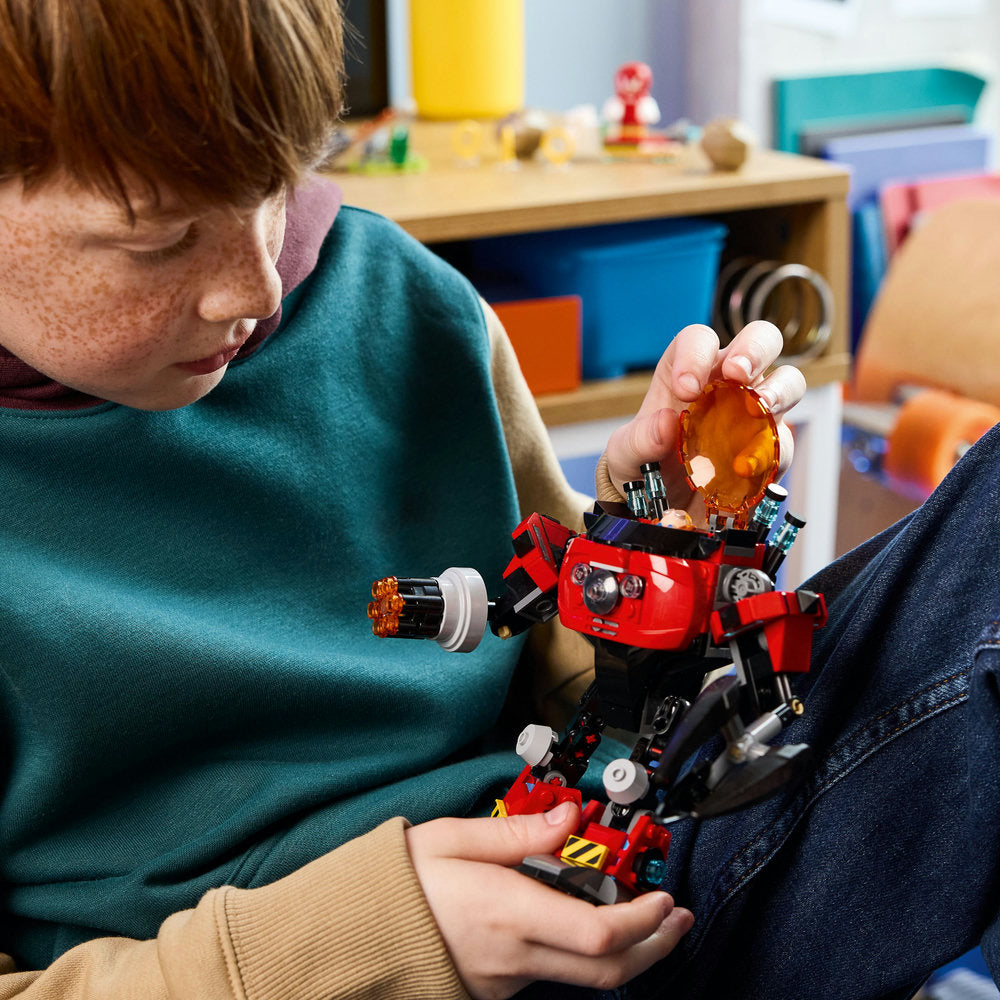LEGO® Sonic the Hedgehog™ Knuckles vs. Dr. Eggman Egg Crusher Mech Toy Set 77005