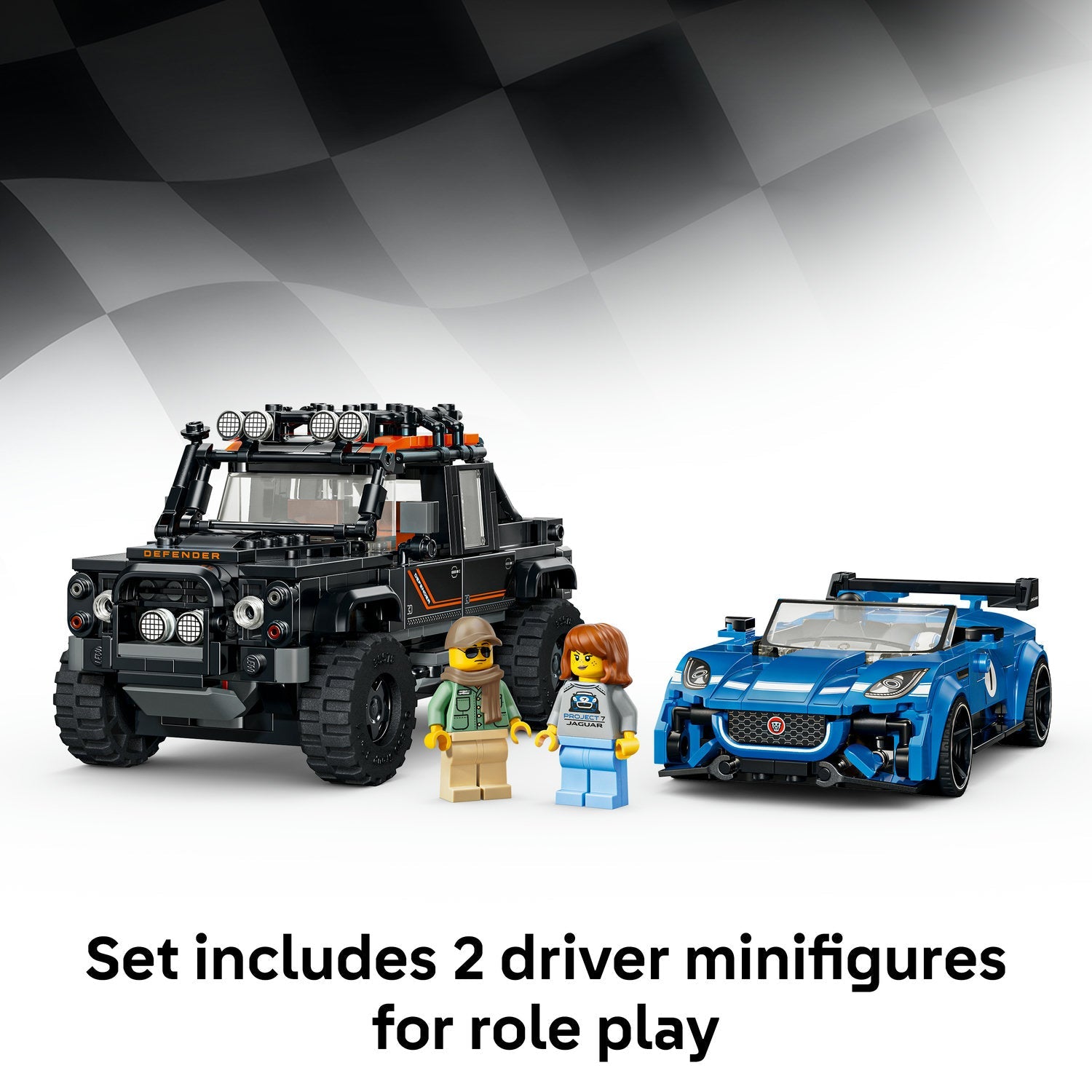 LEGO® Speed Champions Jaguar Project 7 & Land Rover Defender 77264