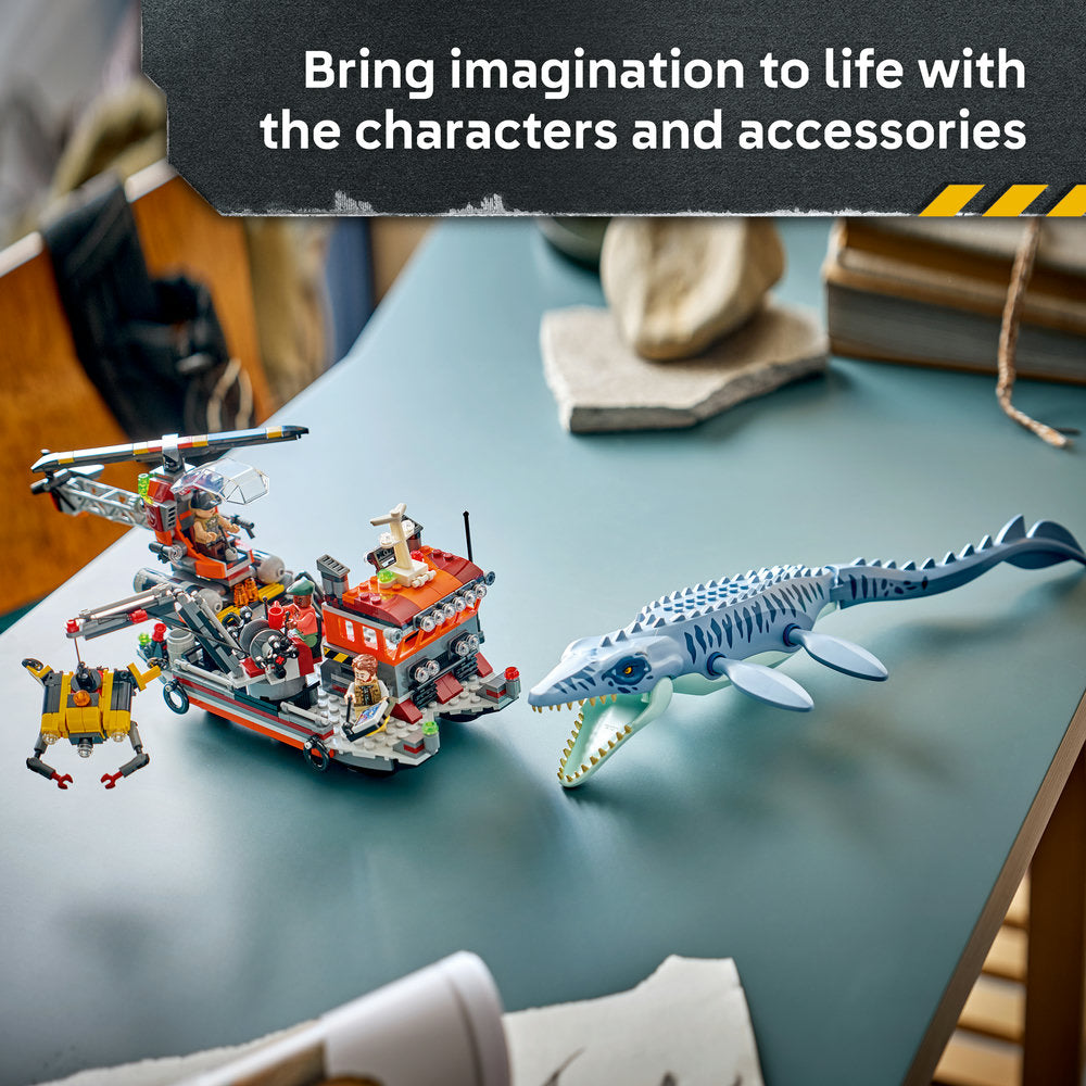 LEGO® Jurassic World Mosasaurus Dinosaur Boat Attack Toy 77983