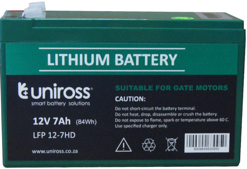 Uniross 12V 7Ah HD Lithium Battery