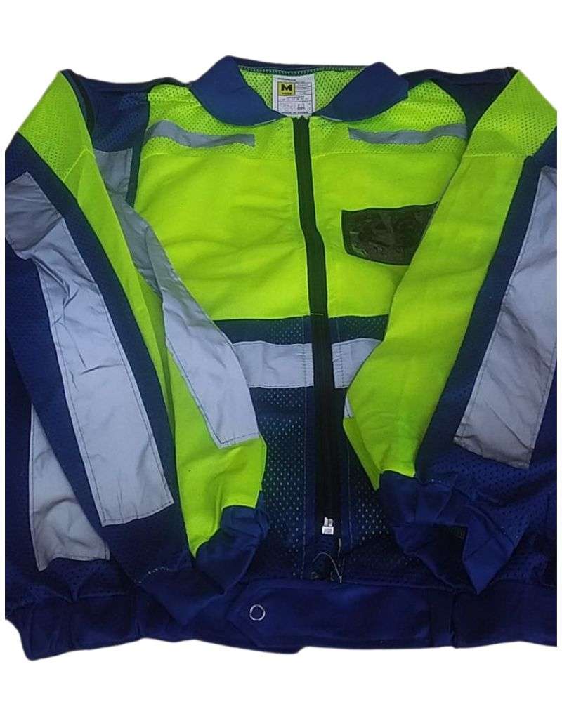Metro Jacket with Detachable Sleeves Lime/Navy Two Tone Size S-4XL