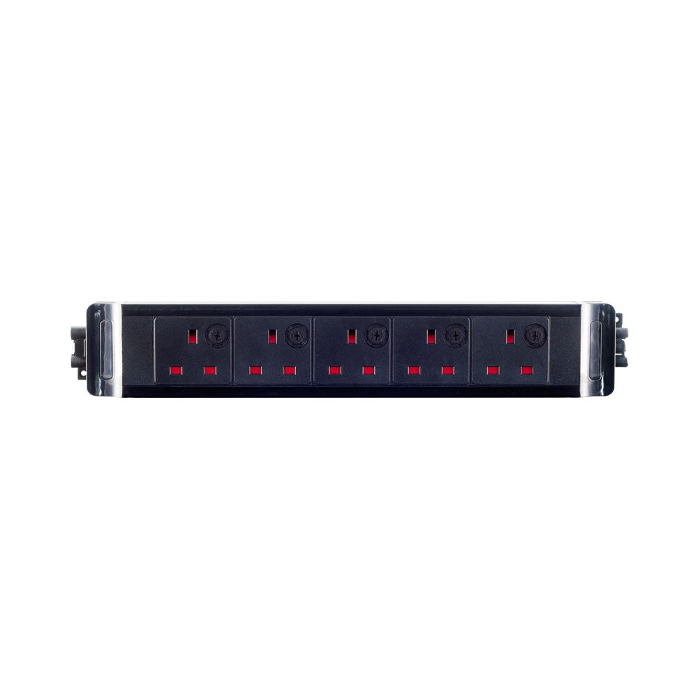 5-way British Pwr Skt, Gst18 F/m Plug 16a 240v Blk — Lucktech | Guards on Duty Shop