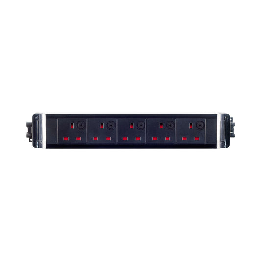 5-way British Pwr Skt, Gst18 F/m Plug 16a 240v Blk — Lucktech | Guards on Duty Shop