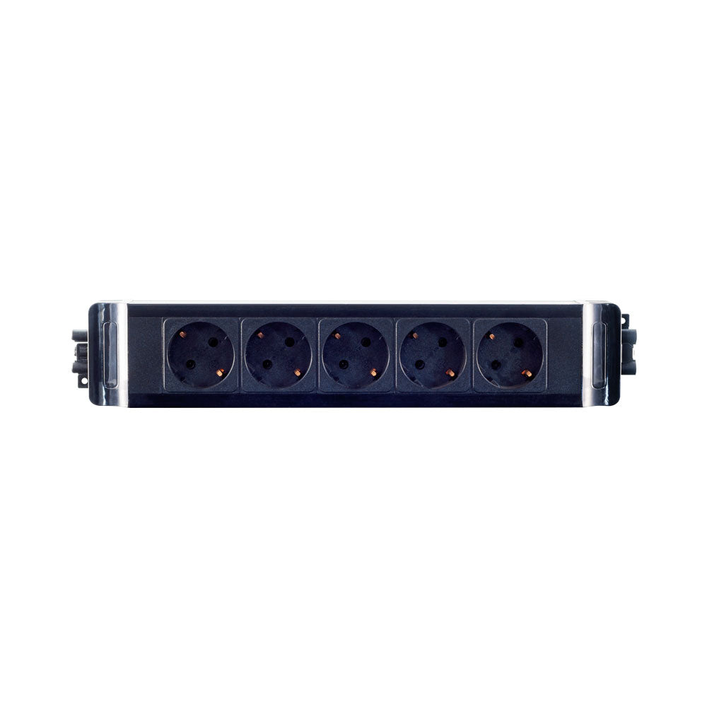 5-way Eu Pwr with Gst18 F/m Plug 16a 250v Blk — Lucktech | Guards on Duty Shop