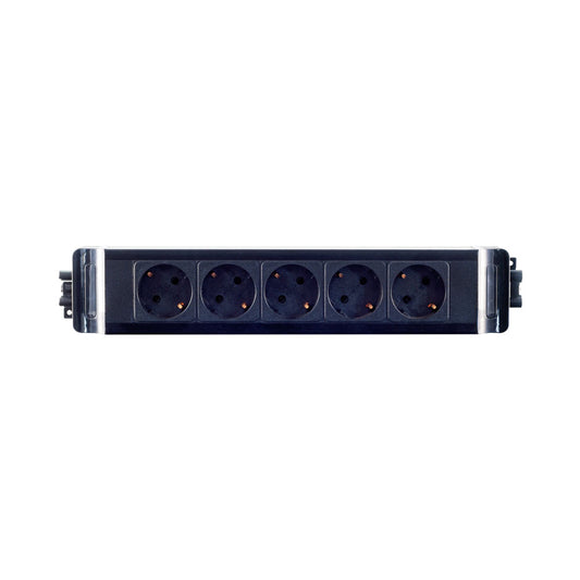 5-way Eu Pwr with Gst18 F/m Plug 16a 250v Blk — Lucktech | Guards on Duty Shop