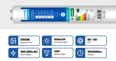 LED Tube 600MM / 9W / Cw / Illumin8 (5 Pack)