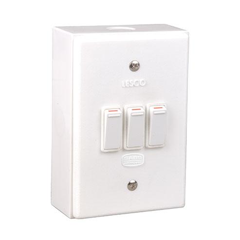 Lesco Lss Range 3 Lever 3X1 Way Switch Shrink Wrapped
