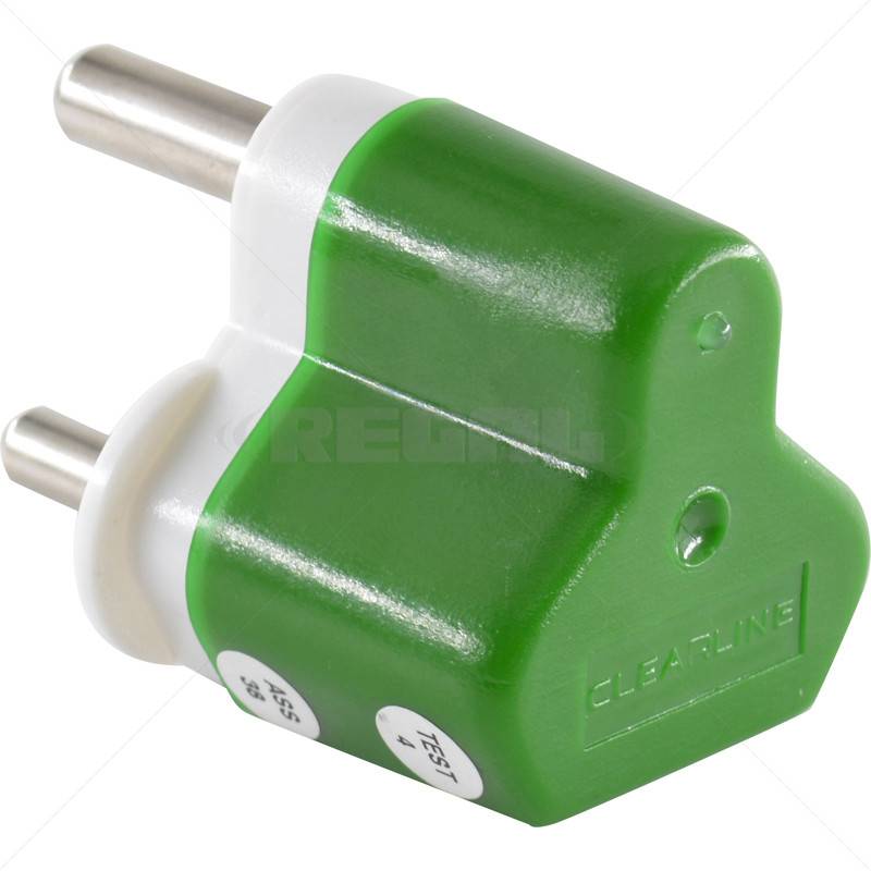 Clearline Protection Mains 16A Standard Plug LED Green
