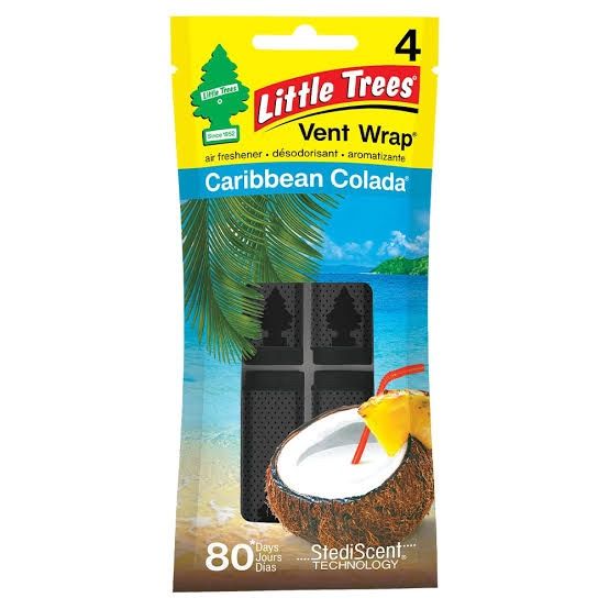 Little Trees Vent Wrap - Caribbean Colada (4 Pack) (LT4001)