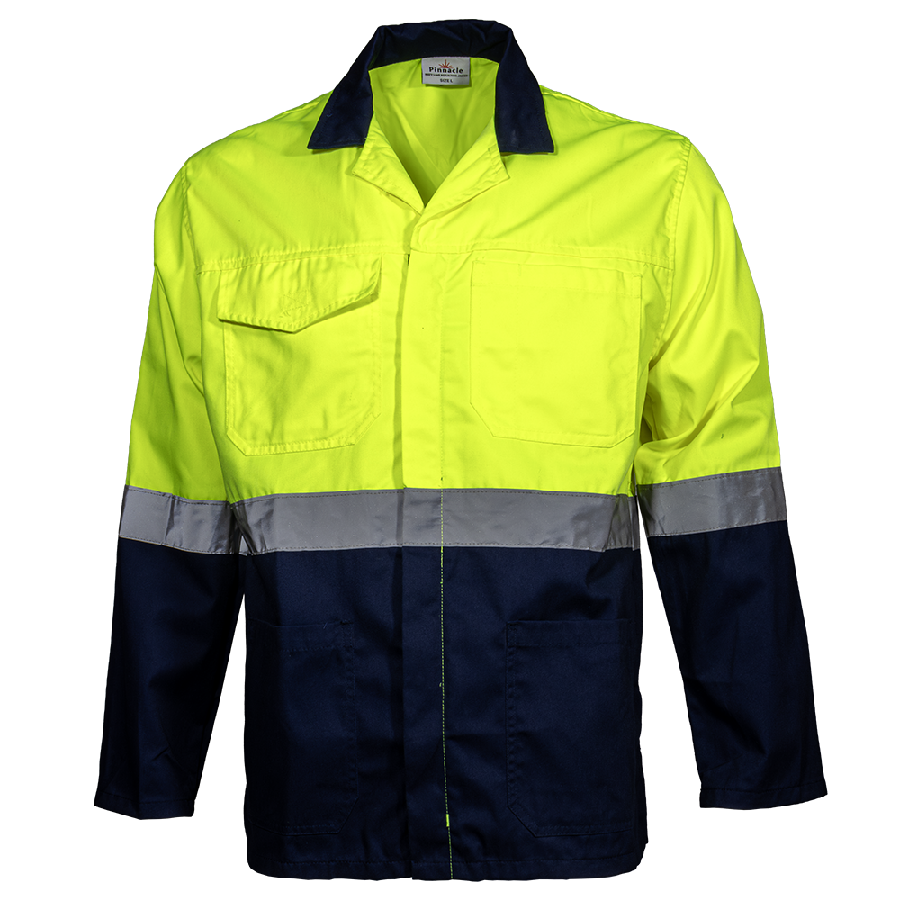 Pinnacle Navy/Lime Reflective Working Jacket (S – 3XL)