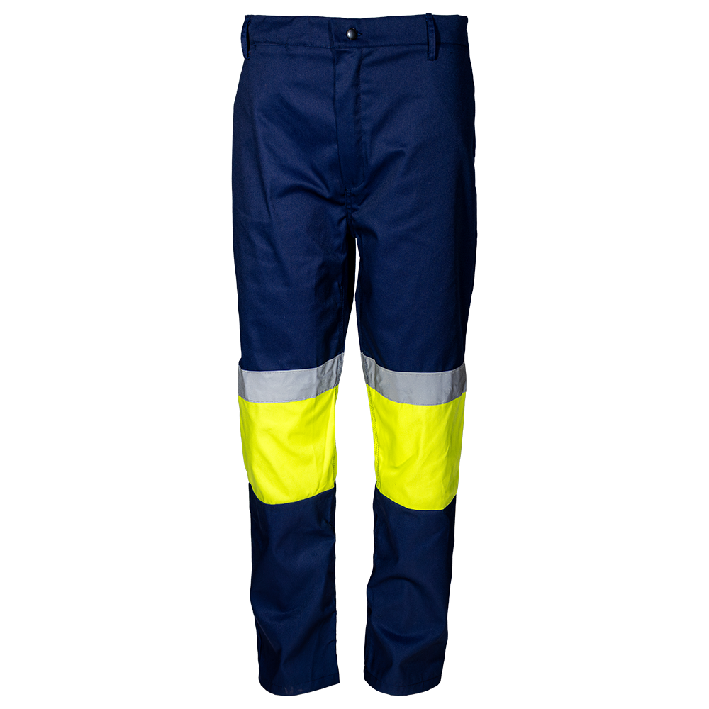 Pinnacle Navy/Lime Reflective Working Trouser (Waist 30 – 50)