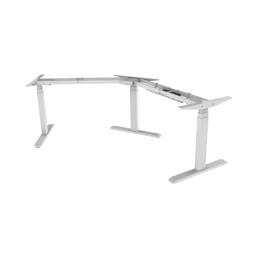 3 Stage Triple Motor Corner Sit-stand Desk Frame — LinkQnet | Guards on Duty Shop
