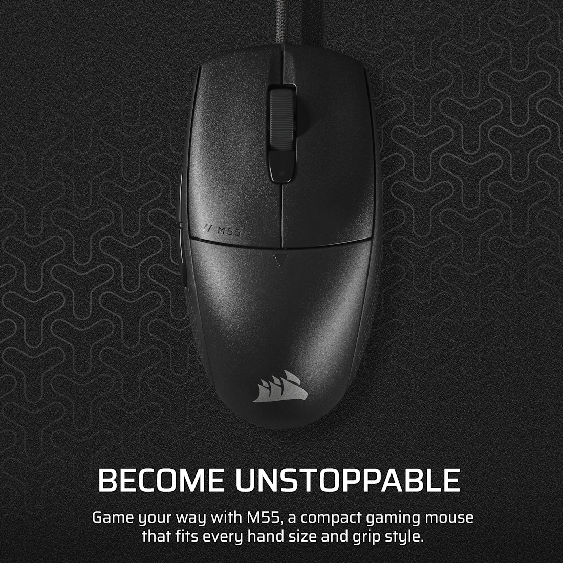 Corsair M55 Gaming Mouse; Wired;16000 DPI; BLK
