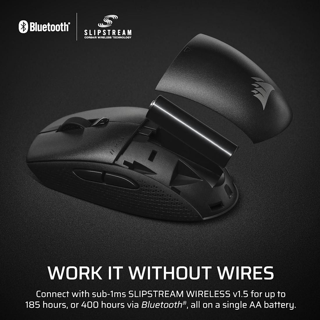 Corsair M55 Wireless Gaming Mouse; Wireless;16000 DPI; BLK cover;