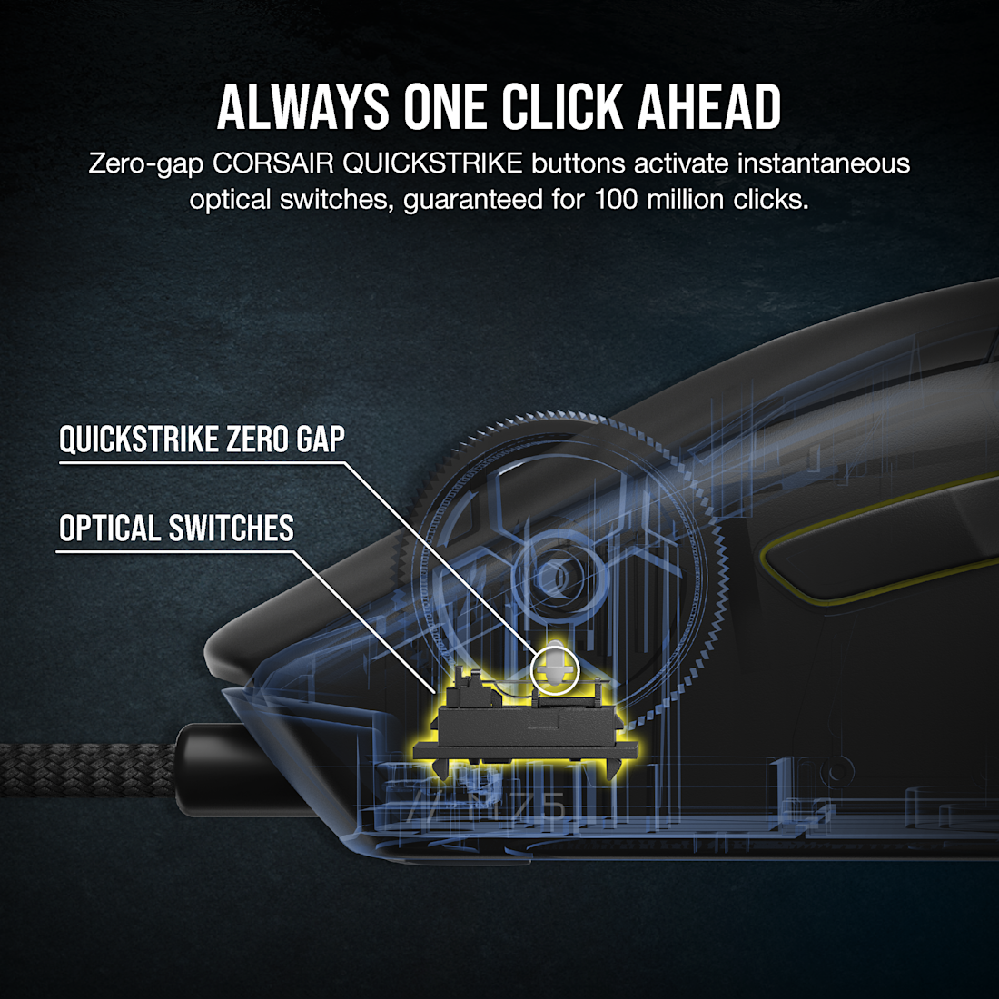 Corsair M75 Lightweight RGB Gaming Mouse; Black; 26000 DPI.