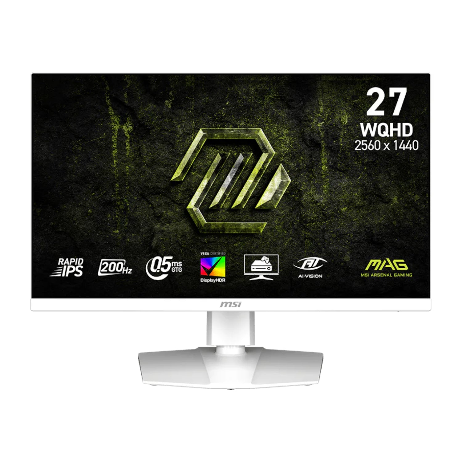 MSI MAG 274QRFW E20 27" WQHD 200Hz IPS Gaming Monitor - White - Guards On Duty Shop & Security Guards