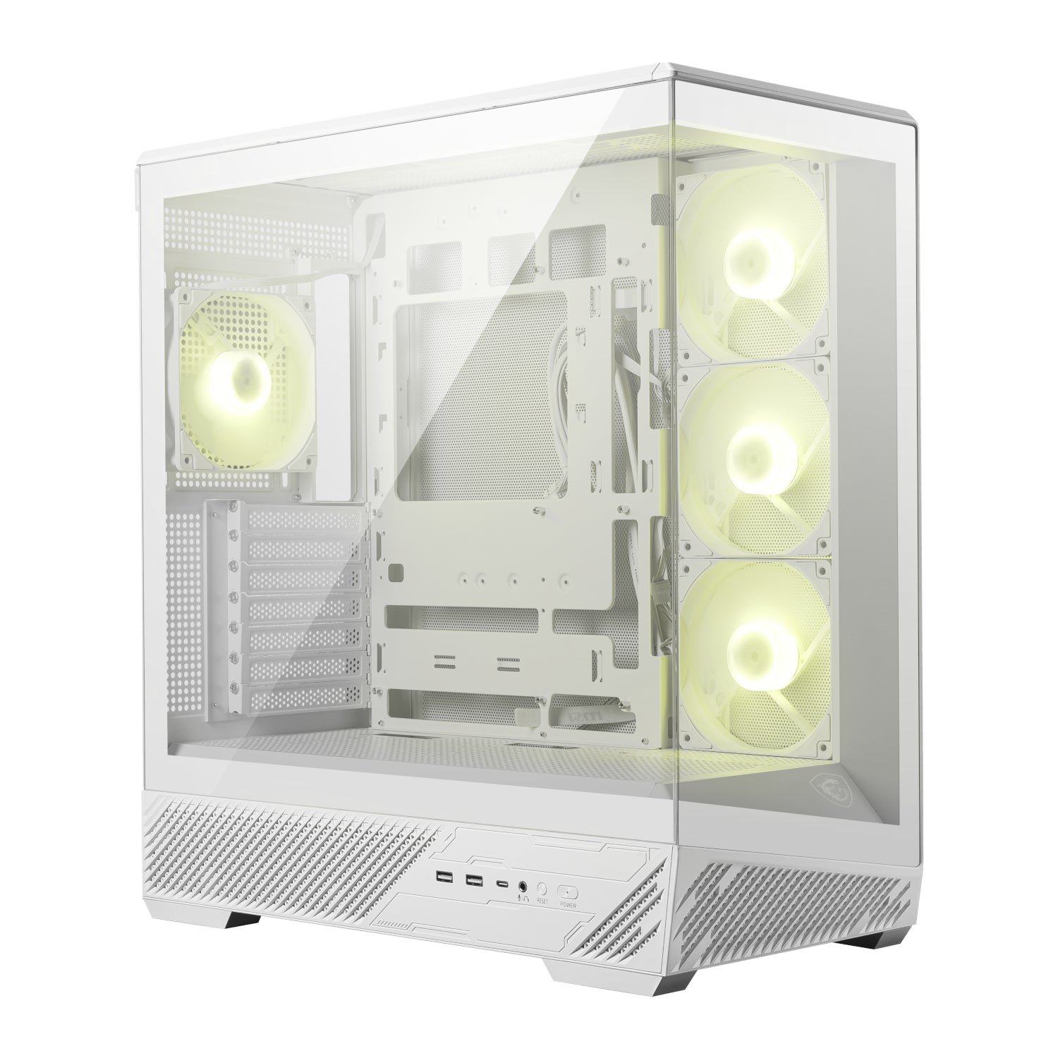 MSI MAG PANO 130R PZ ATX Gaming Chassis - White - Guards On Duty Shop & Security Guards