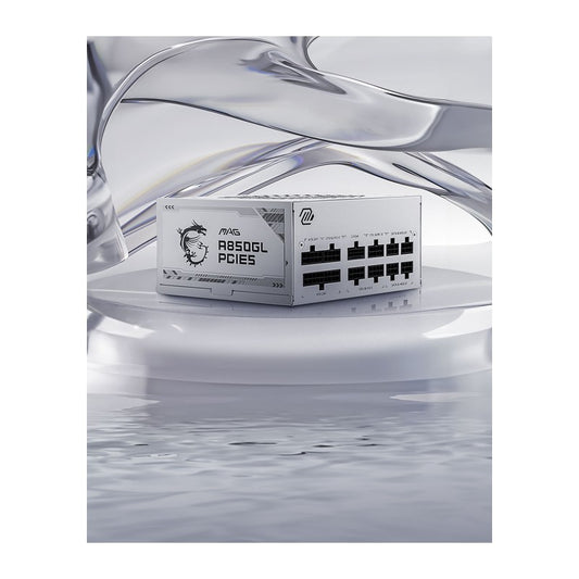 Msi MAG A850GL PCIE5 WHITE - MSI POWER SUPPLY A850GL PCIE5 80+ GO WHI