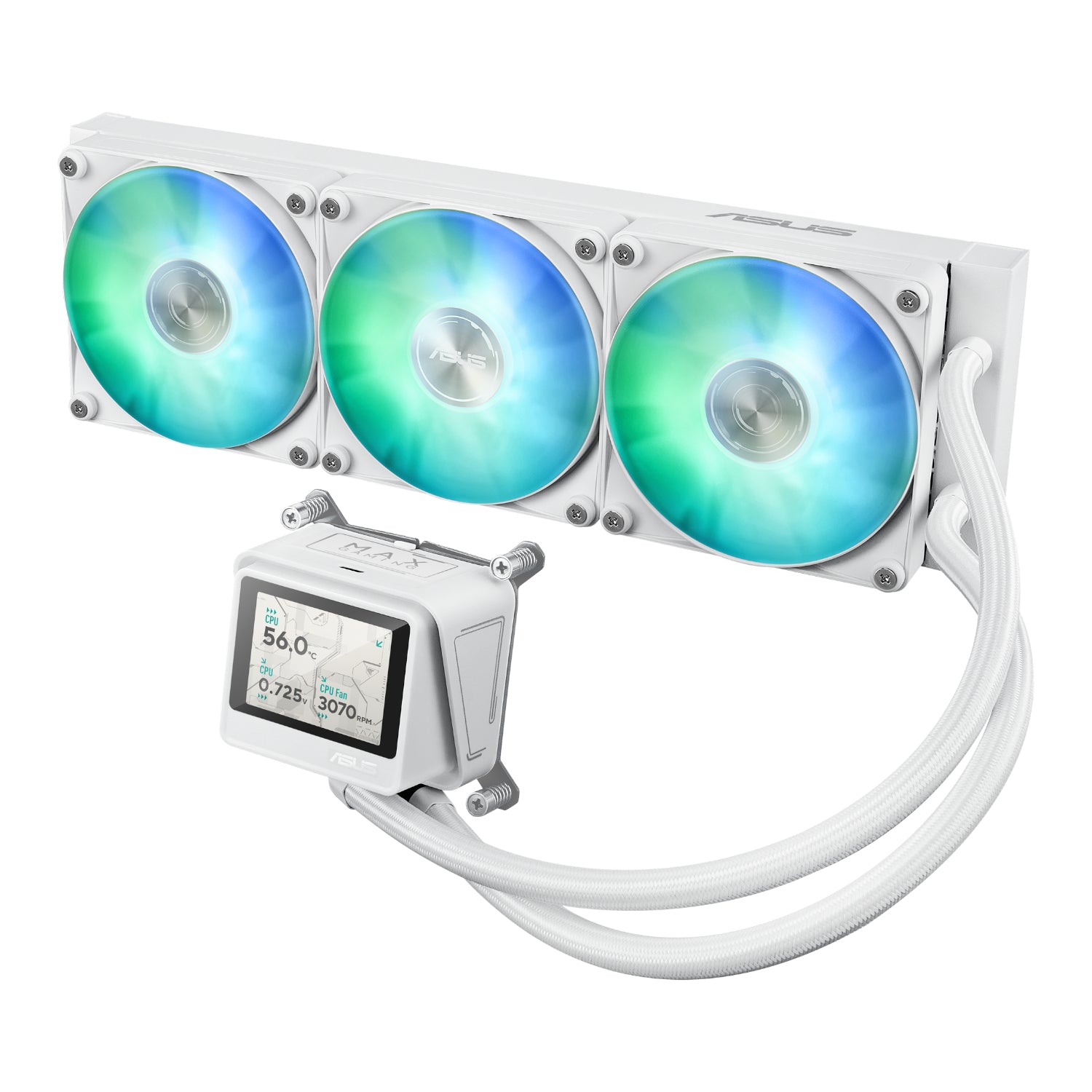 Asus MAX Gaming LC 360 ARGB LCD All-in-one CPU Liquid Cooler - White - Guards On Duty Shop & Security Guards