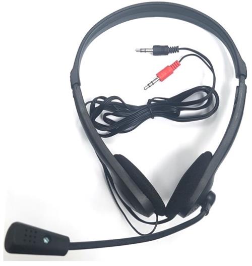 Unique Stereo Headphones With Flexible Microphone Black