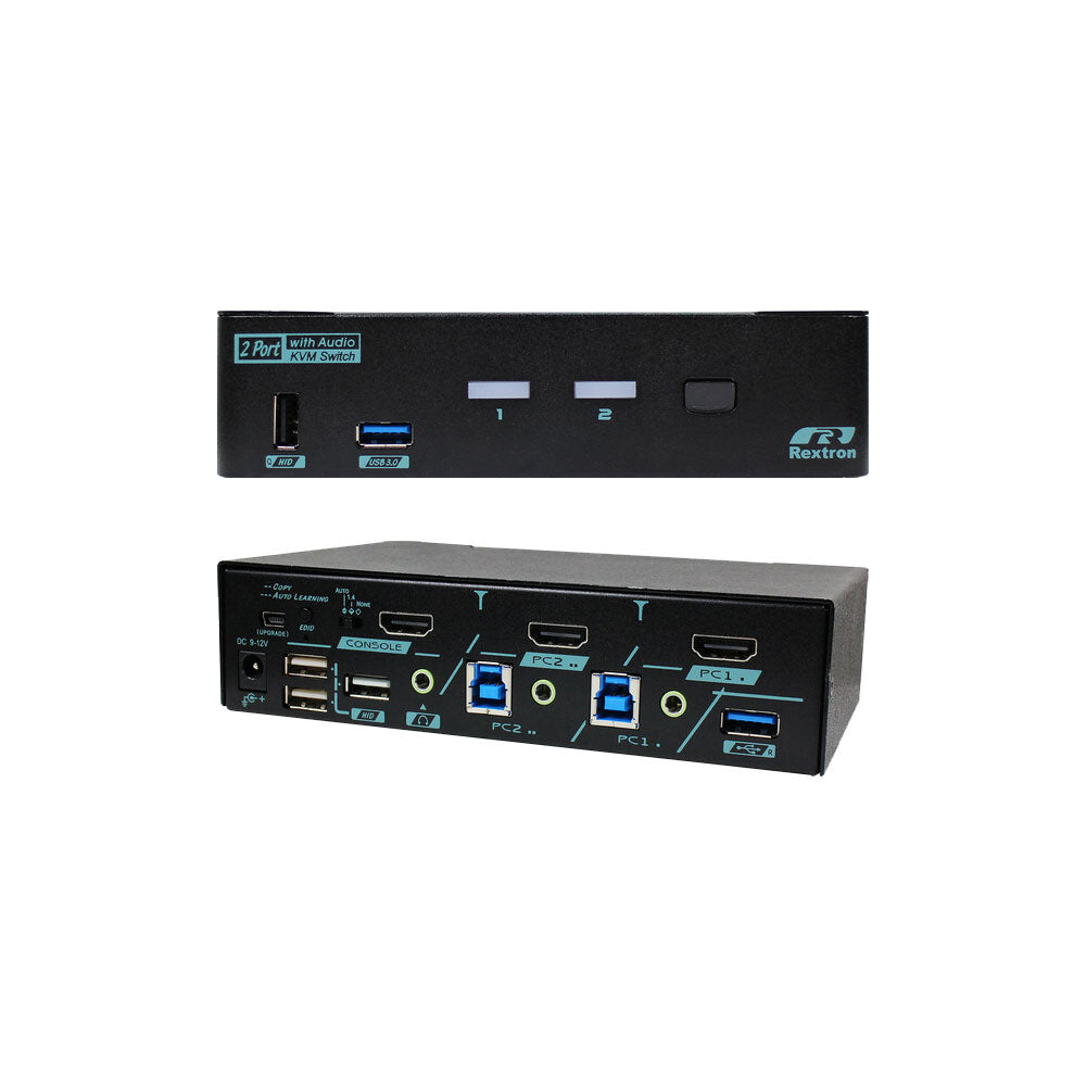 Rextron 2p (hdmi 2.0 4:4:4) Kvm Switch + Aud Hdcp — Rextron | Guards on Duty Shop