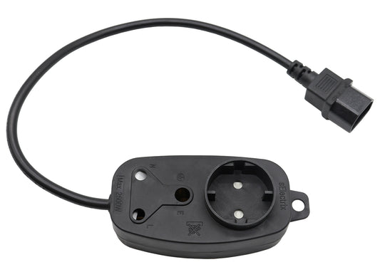 Multi Plug 1x16A 1x5A 0.5m IEC Cord Black - Guards On Duty Shop & Security Guards