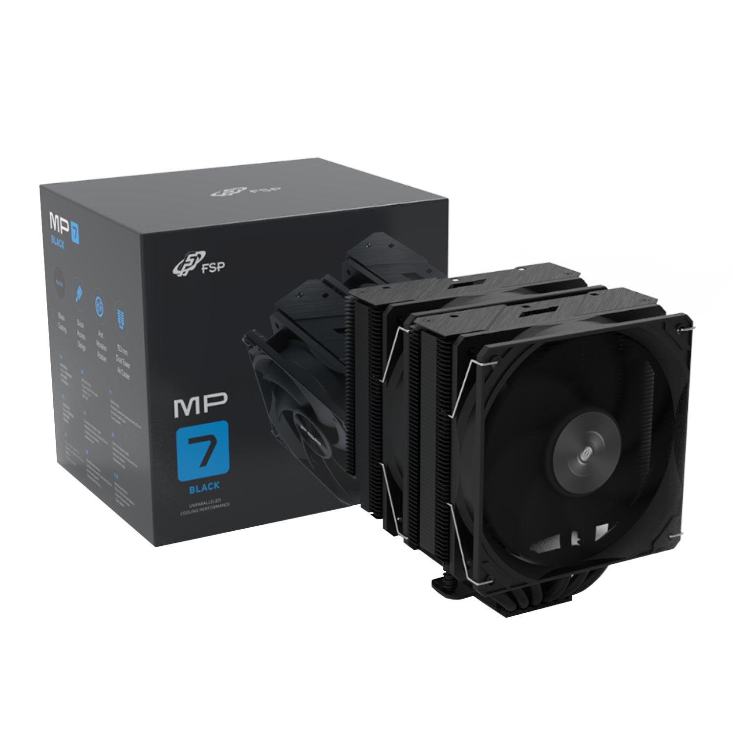 FSP MP7-B 120mm PWM CPU Air Cooler - Black - Guards On Duty Shop & Security Guards