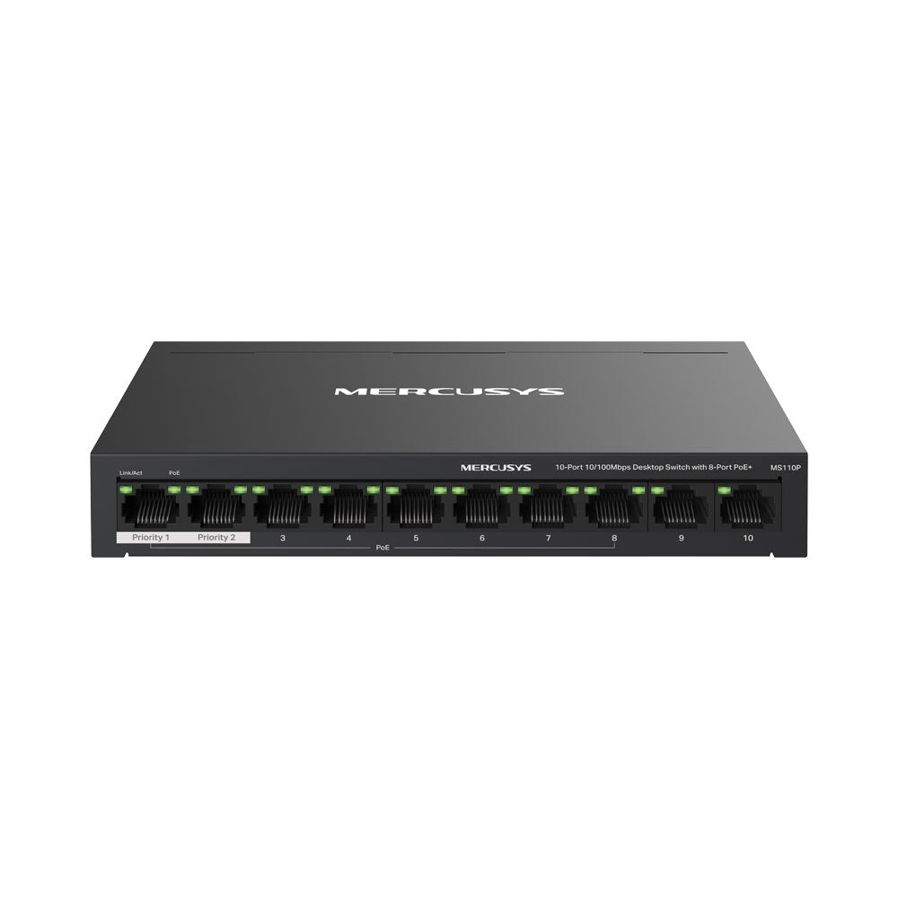 Mercusys 10-port Desktop Switch with 8-port Poe+ — Mercusys | Guards on Duty Shop